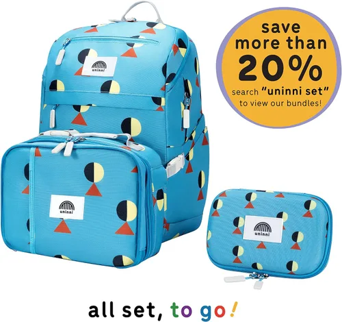 Vista 7 de UNINNI Mochila de poliéster resistente al agua de gran capacidad, ligera, cómoda, diseños coloridos, Golf (verde azulado)