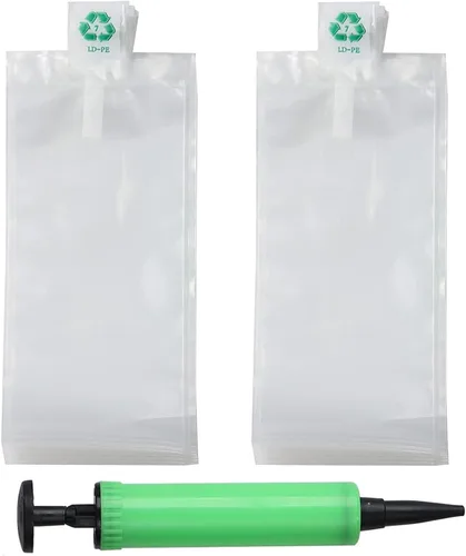 Vista 17 de Miupoo Bolsas de aire de embalaje, bolsa protectora de embalaje de aire inflable de plástico transparente con cojín de bomba gratis, bolsa