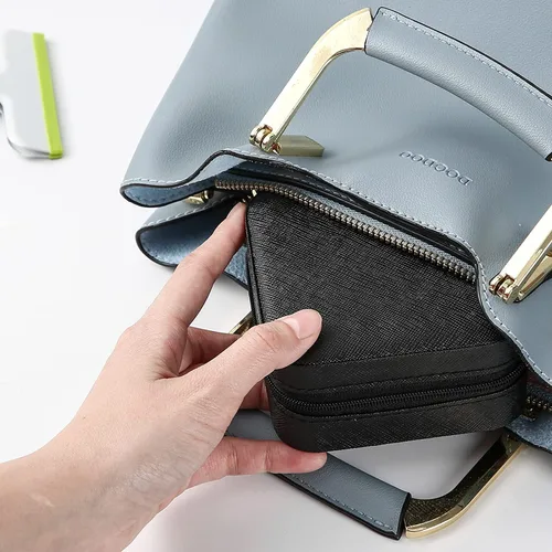 Vista 3 de Neveika 2 piezas de joyería portátil de viaje mini joyero de cuero joyería anillo organizador caja de almacenamiento caja de regalo niñas mujeres