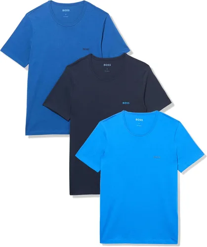 Vista 6 de BOSS Paquete de 3 camisetas de algodón bordadas con logotipo para hombre