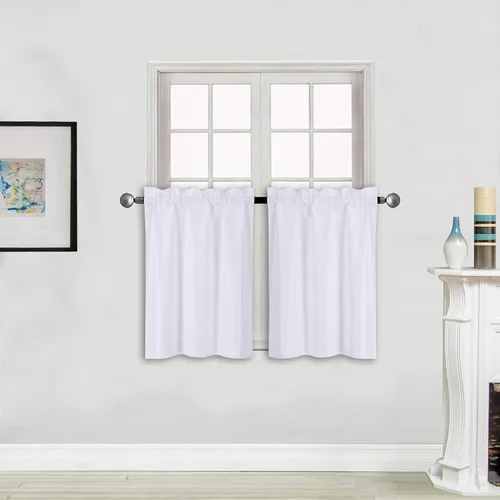Vista 24 de Better Home Style - Cortina aislante para ventana, 2 paneles, 100% opaca, paneles cortos para cocina, baño o cualquier ventana pequeña