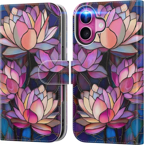 Vista 105 de DEENAKIN Funda tipo cartera para iPhone 15 con tarjetero + clip para efectivo, bloqueo RFID, protección contra caídas de grado militar y obras