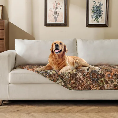 Vista 16 de Funda reversible para cama de perro con forro impermeable, funda deslizable resistente al agua, protector de muebles y manta para mascotas, funda