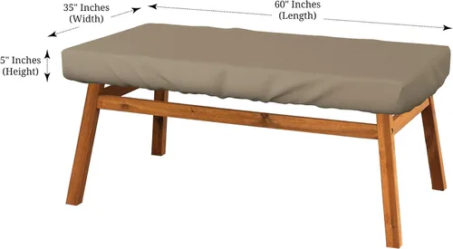 Vista 2 de Covers & All Funda rectangular para mesa de patio, 12 onzas, impermeable, resistente a los rayos UV y a la intemperie, para muebles de patio