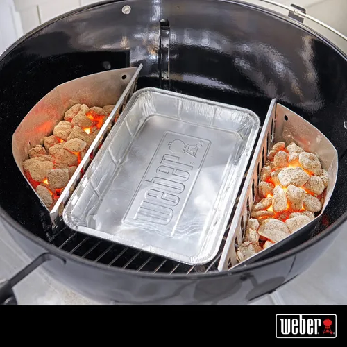 Vista 2 de Sartenes de goteo de aluminio Weber, compatibles con parrillas de gas Weber, pequeñas, juego de 10