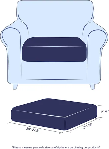 Vista 6 de subrtex Funda de Cojín Elástica Suave para Asiento de Sofá Funda Deslizable de Spandex para Silla y Sofá Adecuada para 1-2-3 Plazas Reemplazo
