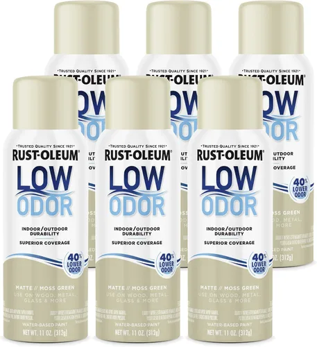 Vista 74 de Rust-Oleum - Pintura en aerosol prémium de bajo olor, gris ancla brillante Olor 40% menor que las pinturas en aerosol tradicionales, durabilidad
