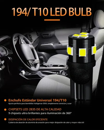 Vista 5 de Paquete de bombillas LED blancas compatibles con Honda Odyssey 2011 2012 2013 2014 2015 2016 2017 Honda Odyssey Luz de domo de mapa interior + luz