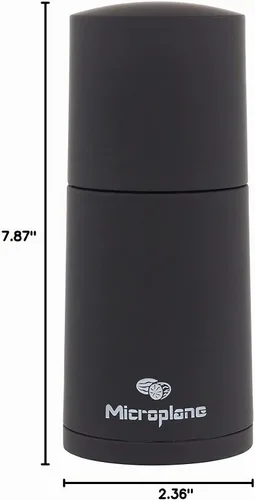 Vista 10 de Microplane Molinillo manual de especias - Molinillo de canela y rallador de nuez moscada (negro)