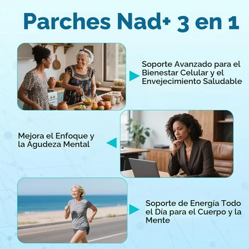 Vista 5 de Parches NAD+ cómodos para todo el día, veganos, resistentes al agua, 30 parches