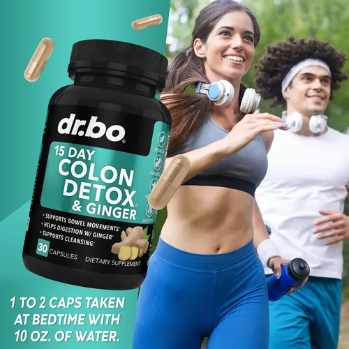 Vista 9 de Limpiador de colon desintoxicante y limpieza del hígado – Pastillas de limpieza de colon de 15 días con jengibre y desintoxicación hepática
