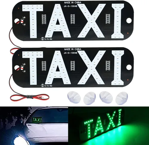 Vista 12 de 2 unids Taxi Led coche parabrisas cabina indicador lámpara 12V taxi signo bombilla parabrisas taxi guía luces (azul)
