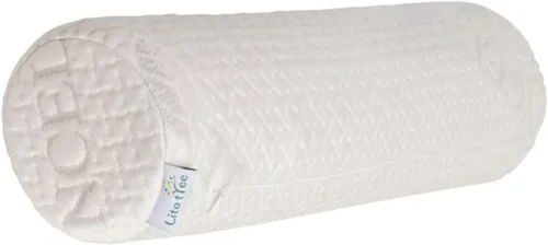Vista 7 de Almohada redonda de espuma viscoelástica cómoda para el cuello y cojín cervical con funda suave extraíble lavable para columna vertebral y cuello