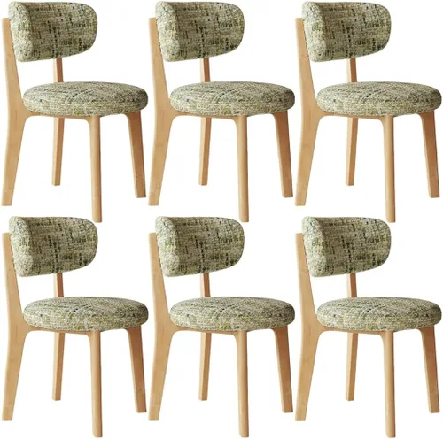 Vista 64 de YVYKFZD Solid Wood Dining Chairs, Armless Dining Room Chair Set, Upholstered Kitchen Chairs, Living Room Chair with Removable Fabric Seat Cushion