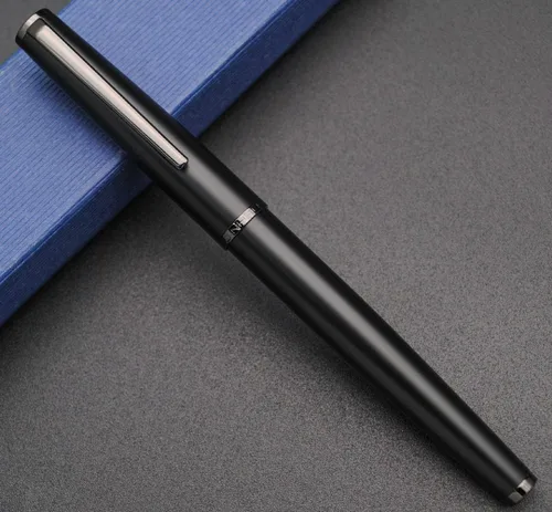 Vista 9 de JINHAO - Pluma estilográfica de metal serie 95 (negro con clip dorado, punta F de 0.020 in)