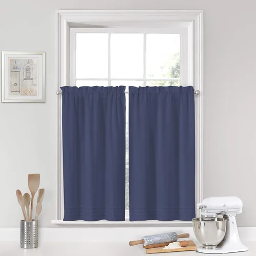 Vista 7 de VUE Kingsbury - Par de paneles pequeños para ventana de privacidad, baño, sala de estar, 52 x 24 pulgadas, color blanco