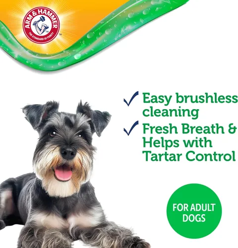 Vista 4 de Arm & Hammer Complete Care Gel oral sin escobillas para perros, sabor a mantequilla de maní, pasta de dientes para perros sin cepillo, bicarbonato