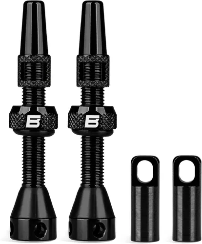 Vista 22 de BWSHLF Vástago de Válvula Sin Cámara Presta 40/44/55/60/65/70/80/100 mm, Kit de Vástago Presta de Aleación Super Ligera con Herramienta