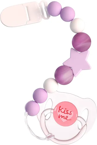 Vista 8 de Aori Clips para Chupetes para Muñecas Rebron de Bebé, Soportes de Silicona con Chupete Magnético - Rosa