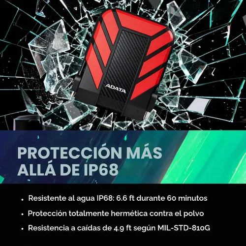 Vista 6 de ADATA Disco duro externo HD710 Pro, rojo, 2 TB