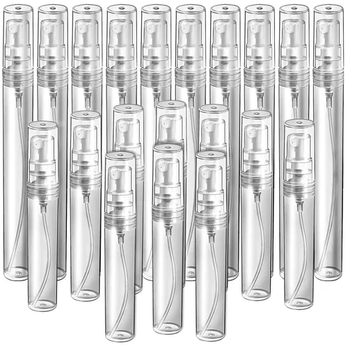 Vista 9 de Teenitor Mini botella de aerosol, 20 unidades, botella de perfume recargable de viaje de 0.2 fl oz, botella de perfume de niebla fina, mini