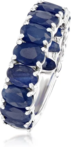 Vista 3 de Ross-Simons Anillo de zafiro de 7.00 qt t en plata de ley