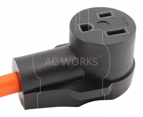Vista 4 de AC WORKS 10/3 STW 1.5 pies Cable adaptador de soldador 3 clavijas 10-30P enchufe de secadora a 6-50R salida de soldador WD1030650-018