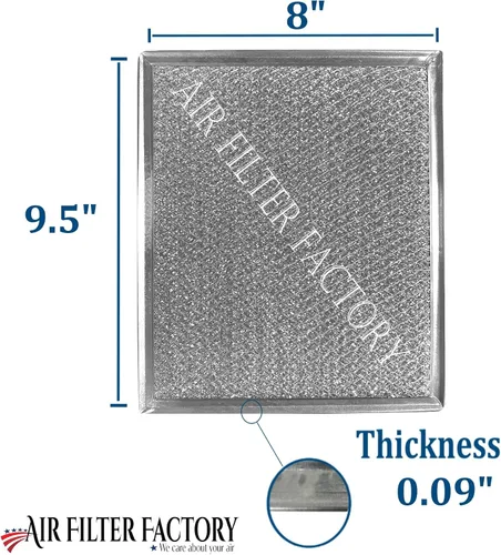 Vista 2 de Air Filter Factory Repuesto para 97009562, 99010213, S06124-01, S99010189, AP5612814, S06124-02, 06124-02 Broan Nutone 8 x 9.5 x 0.09 pulgadas