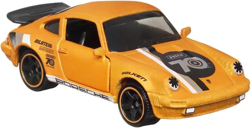 Vista 4 de Matchbox Moving Parts - Vehículo fundido a presión de 70 años de edición especial, HMV12 ~ Inspirado en el Porsche 911 Turbo de 1980 ~ 1/5 naranja