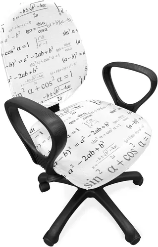 Vista 22 de Lunarable Funda para silla de oficina tribal, diseño azteca, nativo americano, geométrico, simbolismo étnico con espirales de triángulos, elástico