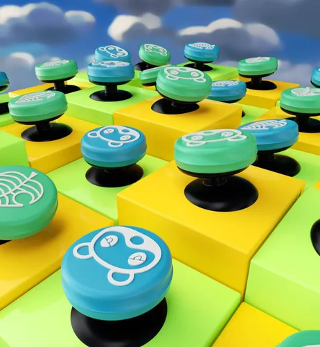 Vista 3 de Switch Thumb Grip Caps - Silicone Joycon Grip Cover, Cute Design for Nintendo Switch Accessories - Compatible with Nintendo SwitchOLEDSwitch Lite