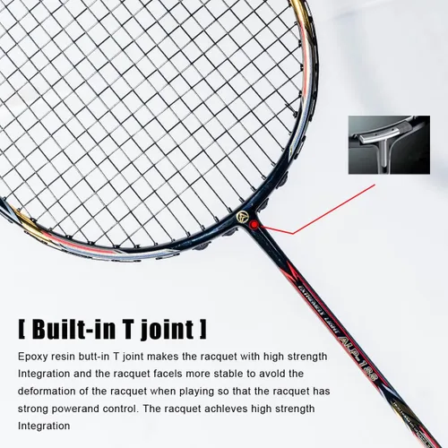 Vista 5 de ALP-188 Air 10U G5 - Juego de 2 raquetas de bádminton de fibra de carbono profesional súper ligeras para deportes al aire libre, incluye 1 bolsa