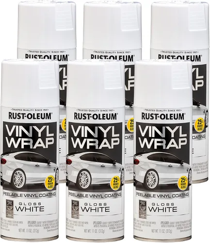 Vista 7 de Rust-Oleum Automotive 352725 Rust-Oleum - Aerosol de envoltura de vinilo, blanco, 11 onzas (paquete de 1)