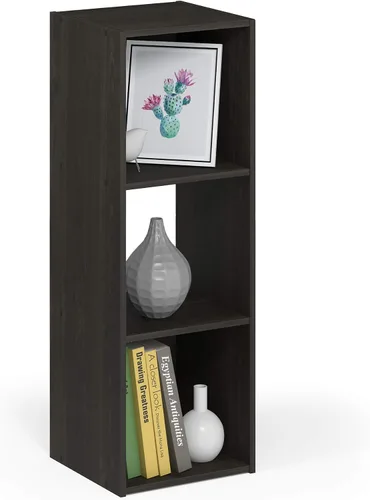 Vista 20 de Furinno PELLI - Estantería de 2 cubos con cubos abiertos y cerrados, armario organizador de almacenamiento de 2 x 1, 12.2 x 11.6 x 24.2, para sala