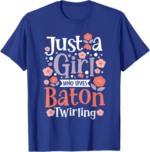 Vista 25 de A Girl Who Loves Baton Twirling - Camiseta de giro Majorette Twirler, Negro