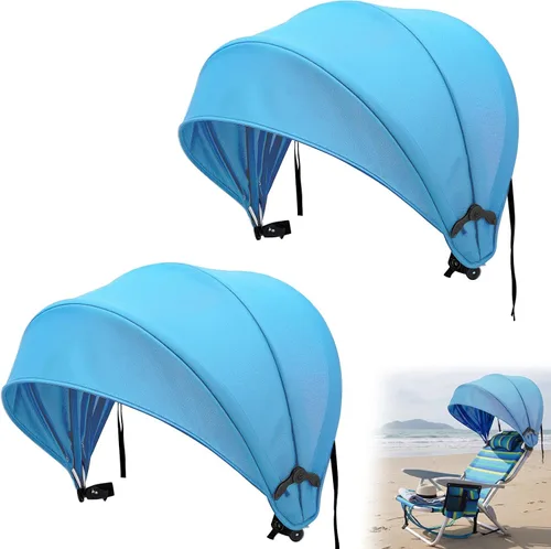 Vista 9 de [Usado] DaisyInner Silla de playa, sombrilla plegable extra grande, con abrazadera ajustable para playa, camping, pesca, sala de estar al aire libre