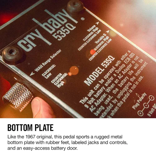 Vista 23 de Dunlop 535Q Cry Baby Multi-Wah, pedal para guitarra eléctrica, color negro
