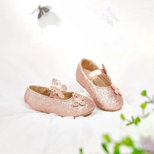 Vista 3 de Felix & Flora Zapatos de ballet para niñas pequeñas Zapatos planos Mary Jane para niñas de flores, zapatos de vestir para fiestas y bodas
