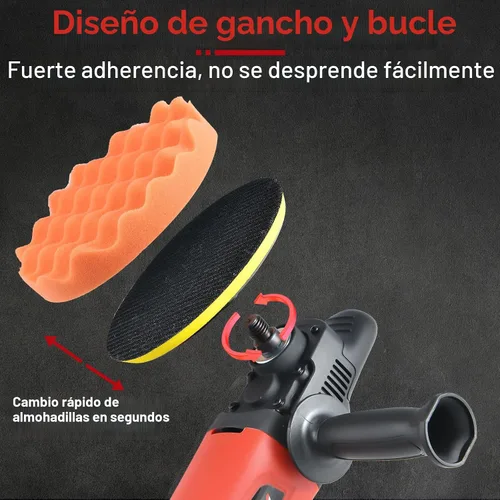 Vista 3 de AOBEN Pulidor rotativo de búfer, 1200 W, 6 pulgadas/7 pulgadas, kit de cera para pulidor de automóvil con 6 velocidades variables de 1000-3500 RPM
