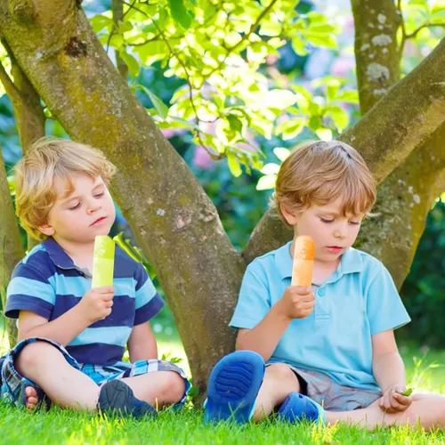 Vista 7 de LOMIMOS 200 bolsas para hacer paletas de hielo, bolsas desechables de plástico para paletas de hielo con embudo para adultos y niños, para hacer
