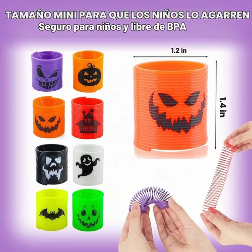 Vista 6 de JOHOUSE 40 resortes helicoidales mágicos de Halloween para niños, recuerdos