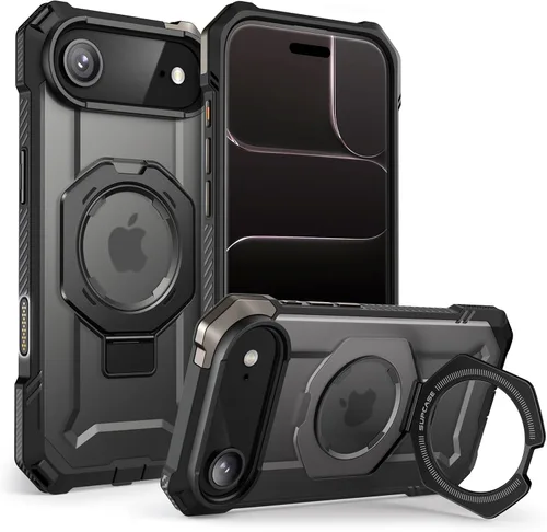 Vista 25 de SUPCASE - Funda para iPhone 17 Pro Max con soporte (agarre de escarabajo de unicornio), cubierta de control de cámara, compatible con MagSafe
