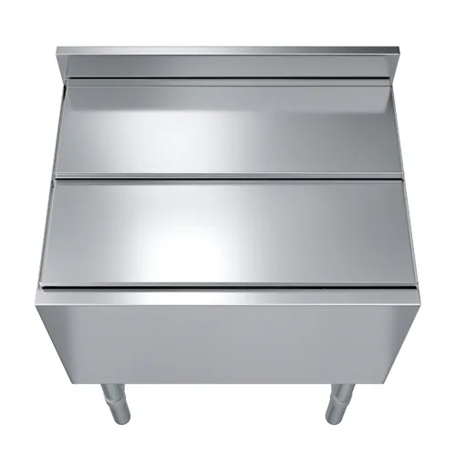 Vista 9 de AmGood 18.5 in. x 24 in. Cubo de hielo debajo de la barra con tapa deslizante NSF Baúl de hielo de acero inoxidable con tapa deslizante