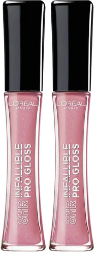 Vista 11 de L'Oreal Paris Makeup Infallible - Brillo labial hidratante de 8 horas, pétalo nude, 0.21 onzas líquidas Pétalo Desnudo