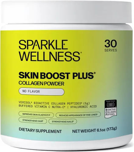Vista 17 de Sparkle Wellness VERISOL - Péptidos de colágeno hidrolizados bioactivos Polvo de colágeno con vitamina C y ácido hialurónico para la salud