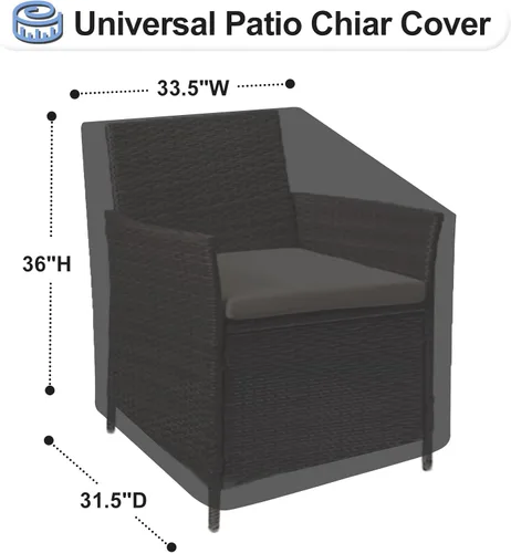 Vista 2 de OutdoorLines Funda Impermeable para Silla de Muebles de Exterior - Fundas para Sillas de Patio y Césped Resistentes a los Rayos UV para Muebles