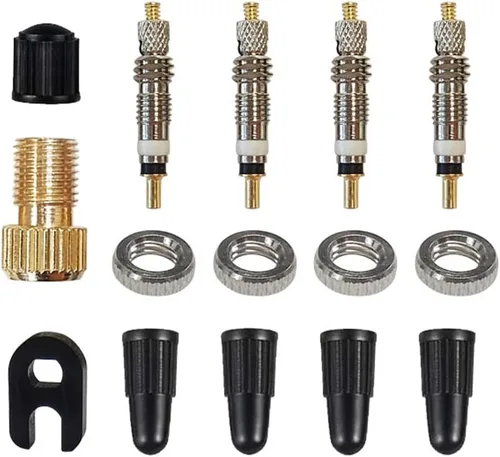Vista 8 de SEADEAR 15 piezas de reparación de carrete de neumático de bicicleta de automóvil, kit adaptador de tapa de válvula, herramienta removedor de núcleo