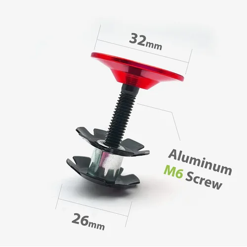 Vista 2 de ONIPAX Tapa superior de auriculares ligeros y tuerca de estrella con tornillo de aluminio y espaciadores