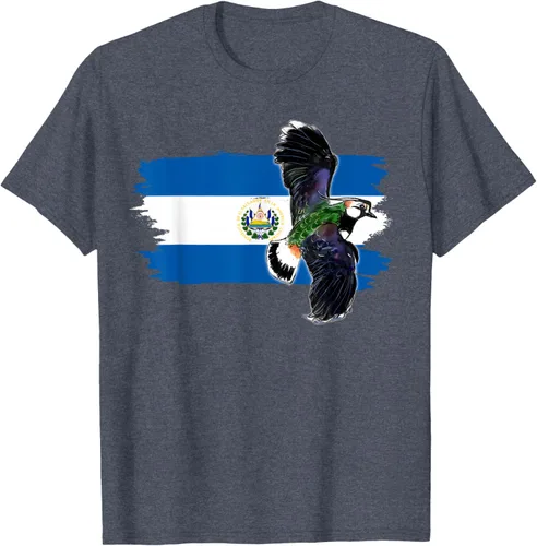 Vista 68 de Camiseta con la bandera de El Salvador, mapa de El Salvador, camiseta de Salvador para mujer, Negro