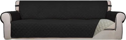 Vista 159 de PureFit - Funda de sofá acolchada reversible, protector de muebles impermeable, funda de sofá lavable con espuma antideslizante y correas elásticas